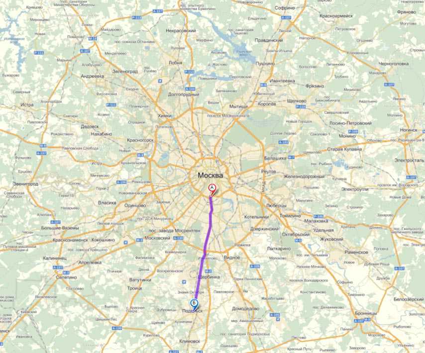 Варшавское шоссе карта