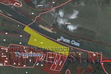 Участок на берегу реки Ока 45.78 Га, Тульчино